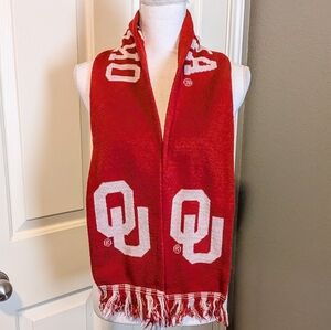 Red and White OU Logo Scarf